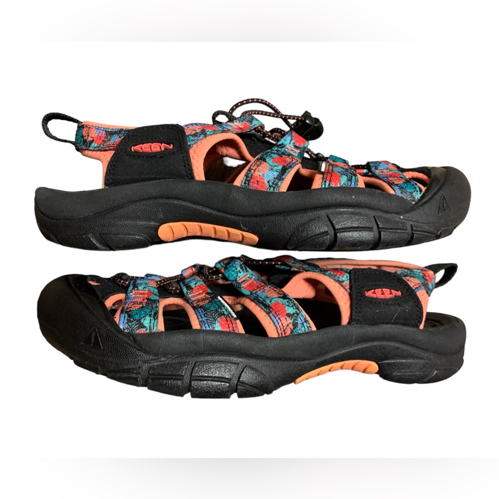 Keen Newport H2 Sandal Black Multi/Coral Womens size 7 US